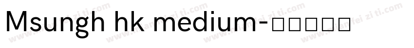 Msungh hk medium字体转换